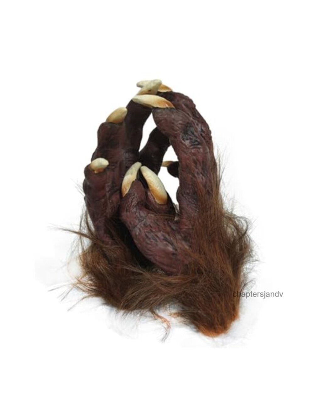 Hairy Werewolf Hands Claws Gloves Latex Faux Fur Halloween